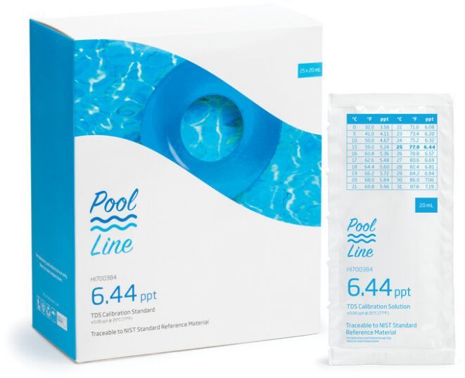 Pool Line Калибровочный раствор 6.44 г/л HANNA HI 700384P (20мл/25шт)