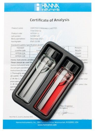 Набор для проверки калибровки НС на отсутствие хлора в бассейне HANNA HI 7014-11