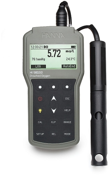 Портативный оксиметр HANNA HI98193/10 (0...50 мг/л, кабель 10 м)