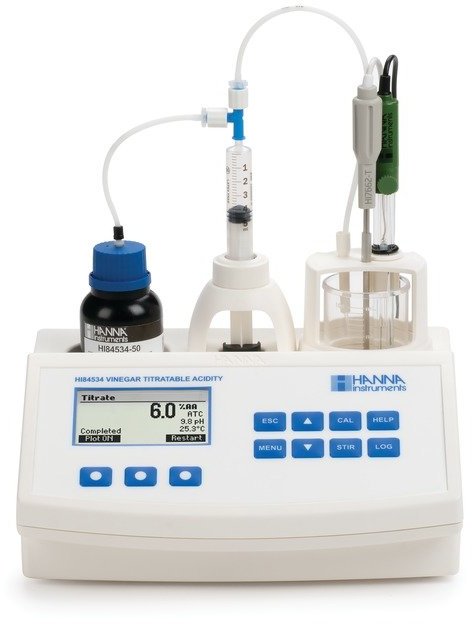 Мини-титратор для уксусной кислоты и pH HANNA HI 84534-02 (230V)