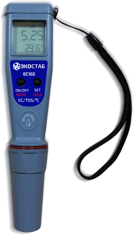 Влагозащищенный карманный кондуктометр Apera EC102 (0...20 мСм/см)