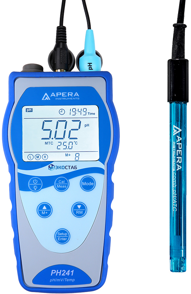 Портативный рН-метр с GLP Apera PH241 (-2...+16 pH)