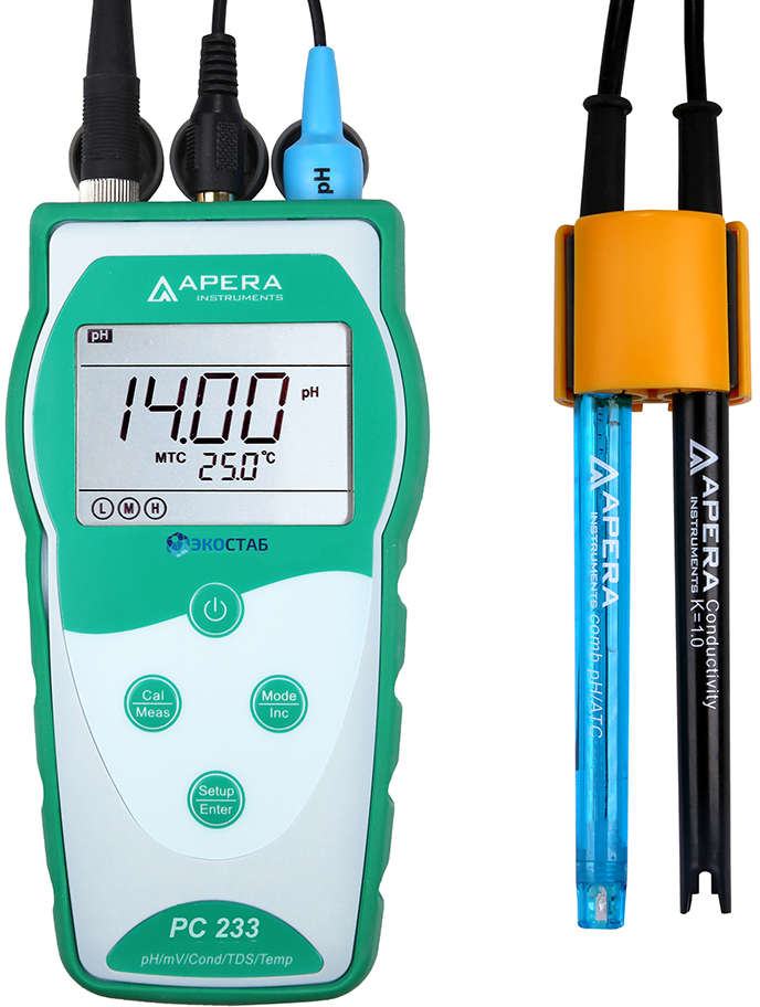 Портативный мультипараметровый прибор Apera PC233 (0...+14 pH)