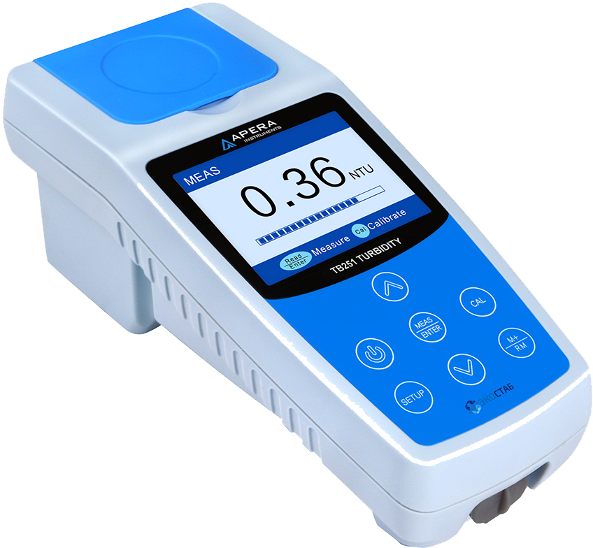 Портативный мутномер с ИК источником света, GLP (НЛП), памятью и USB-выходом Apera TB251 (0...1000 NTU)