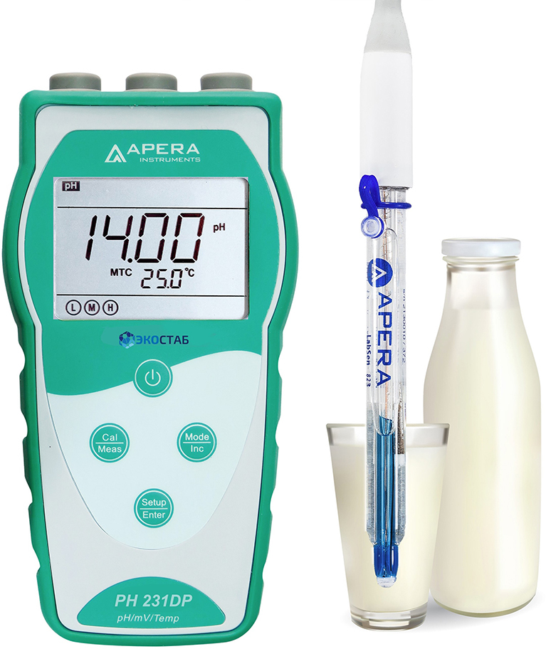 Портативный pH-метр для жидких пищевых и молочных продуктов Apera PH231DP (0...+14 pH)