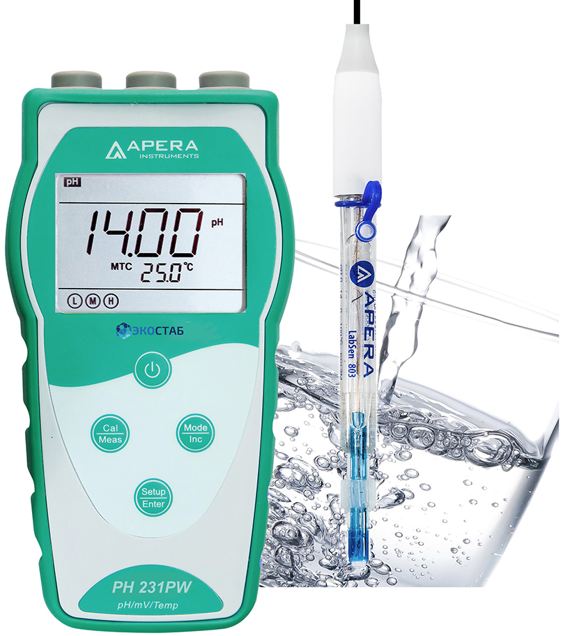 Портативный pH-метр для чистой, питьевой воды Apera PH231PW (0...+14 pH) — миниатюра 2
