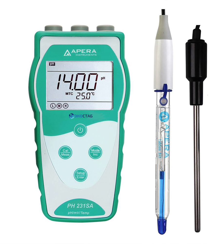 Портативный pH-метр для сильнощелочных растворов Apera PH231SA (0...+14 pH) — миниатюра 2