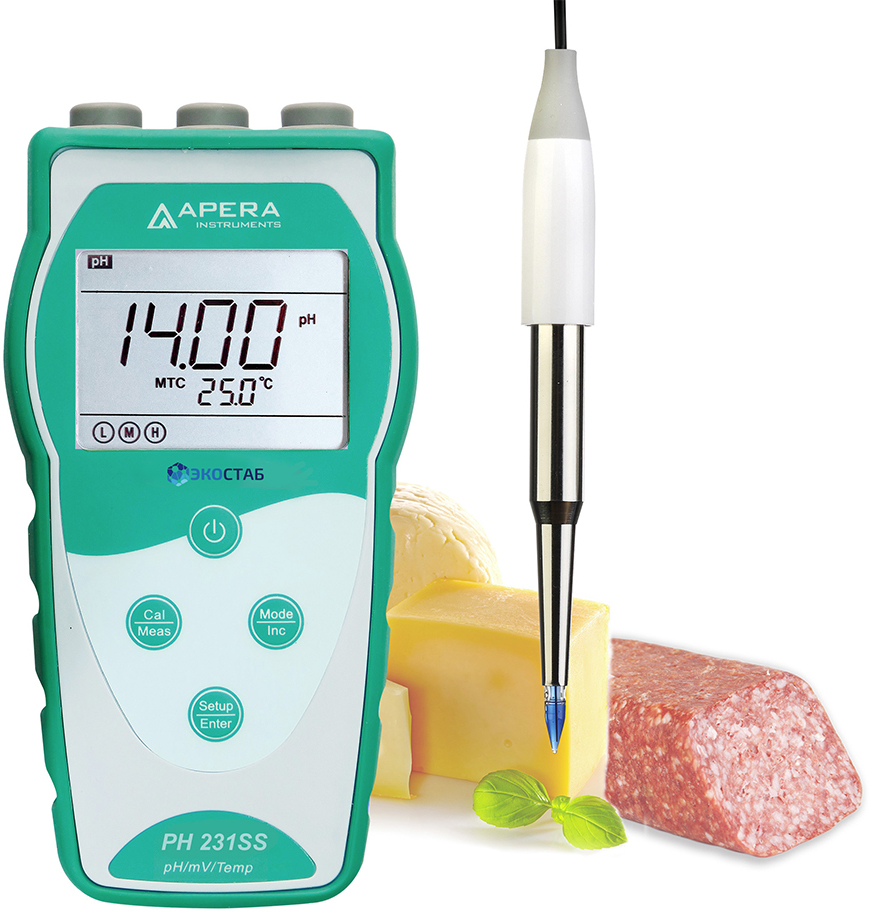 Портативный pH-метр для пищевых образцов Apera PH231SS (0...+14 pH) — миниатюра 2