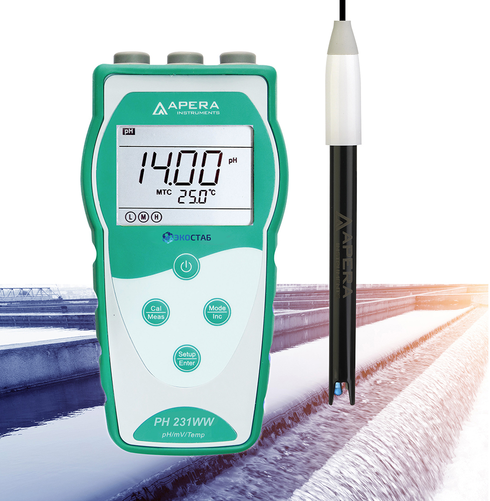 Портативный pH-метр для сточных вод Apera PH231WW (0...+14 pH) — миниатюра 2
