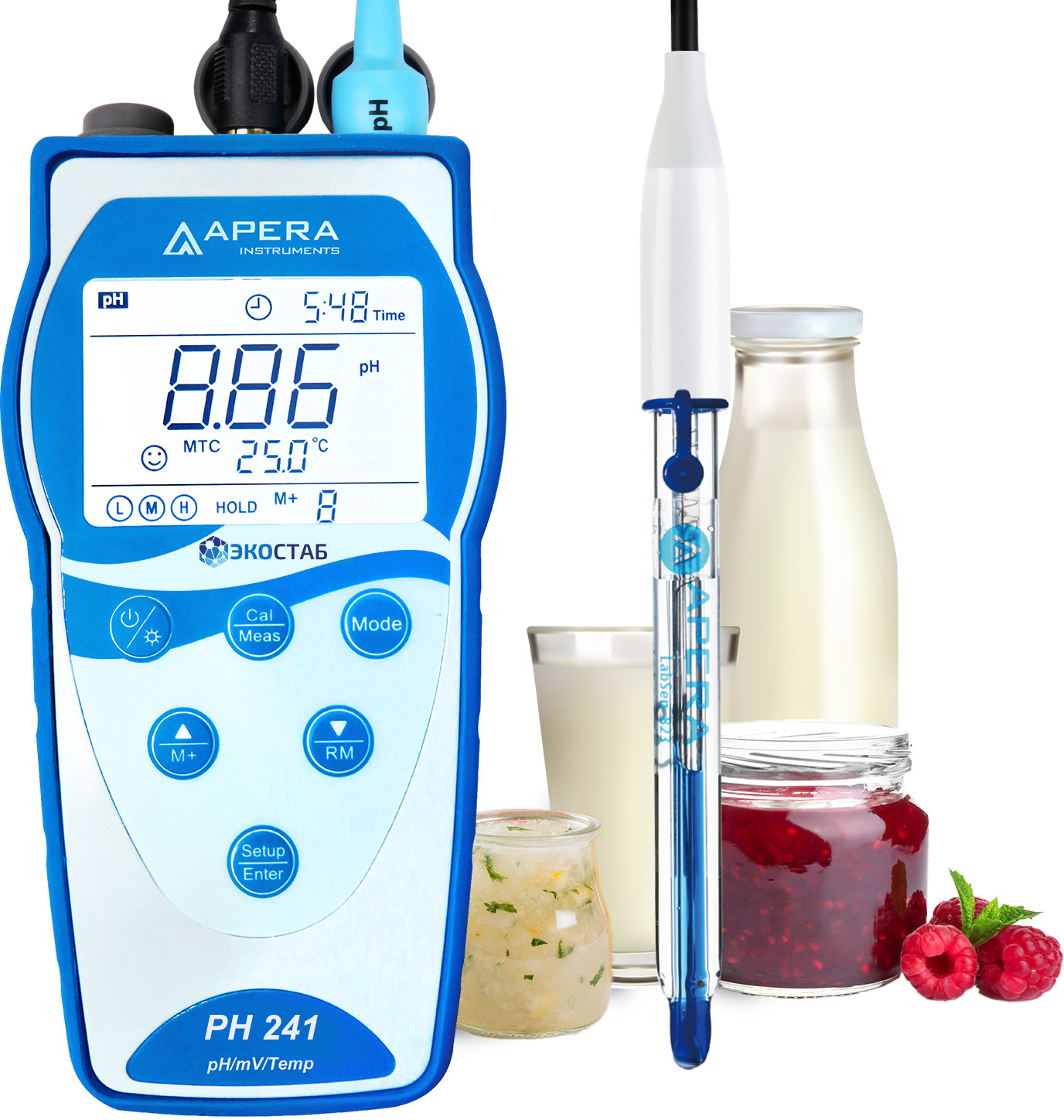 Портативный рН-метр для жидких пищевых и молочных продуктов Apera PH241DP (-2...+16 pH)