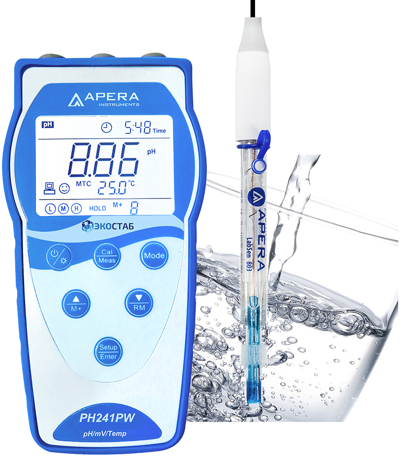 Портативный рН-метр для чистой, питьевой воды Apera PH241PW (-2...+16 pH)