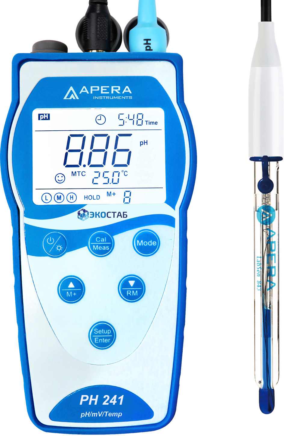 Портативный рН-метр для сильнощелочных растворов Apera PH241SA (-2...+16 pH) — миниатюра 2