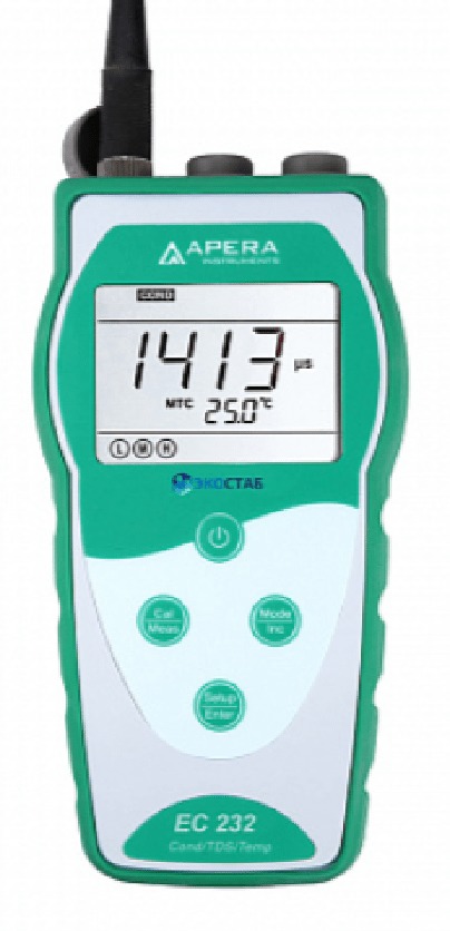 Портативный кондуктометр Apera EC232-00 (0...200 мСм/см, без электрода)