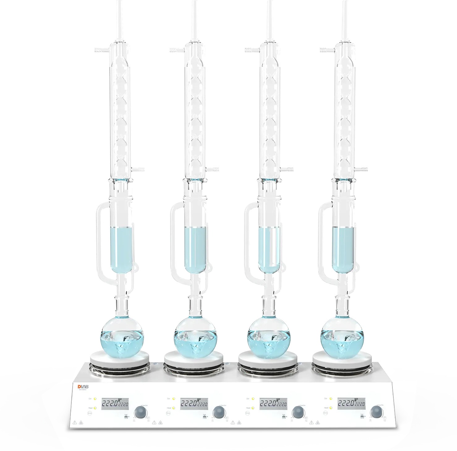 Цифровая магнитная мешалка с нагревом и ЖК-дисплеем DLAB MS-H280-S4 (200-1500 об/мин)