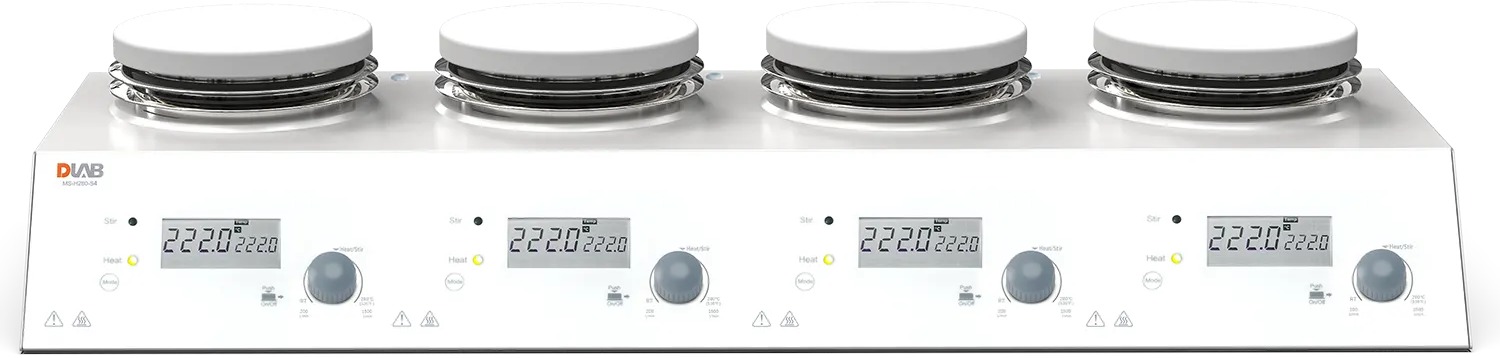 Цифровая магнитная мешалка с нагревом и ЖК-дисплеем DLAB MS-H280-S4 (200-1500 об/мин) — миниатюра 5
