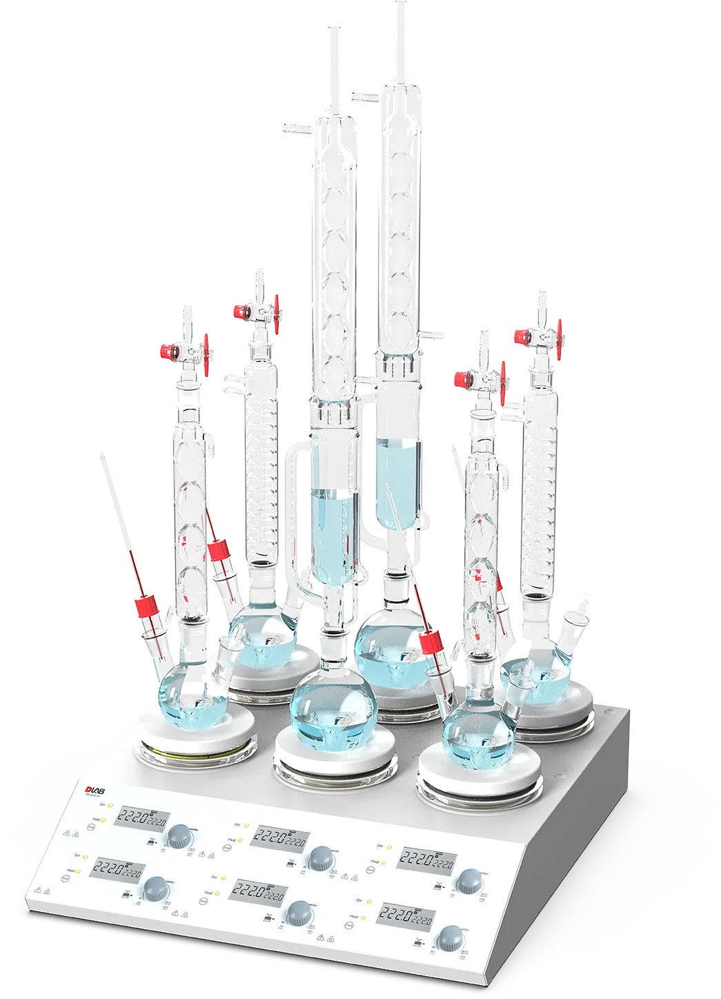 Цифровая магнитная мешалка с нагревом и ЖК-дисплеем DLAB MS-H280-S6 (200-1500 об/мин) — миниатюра 5