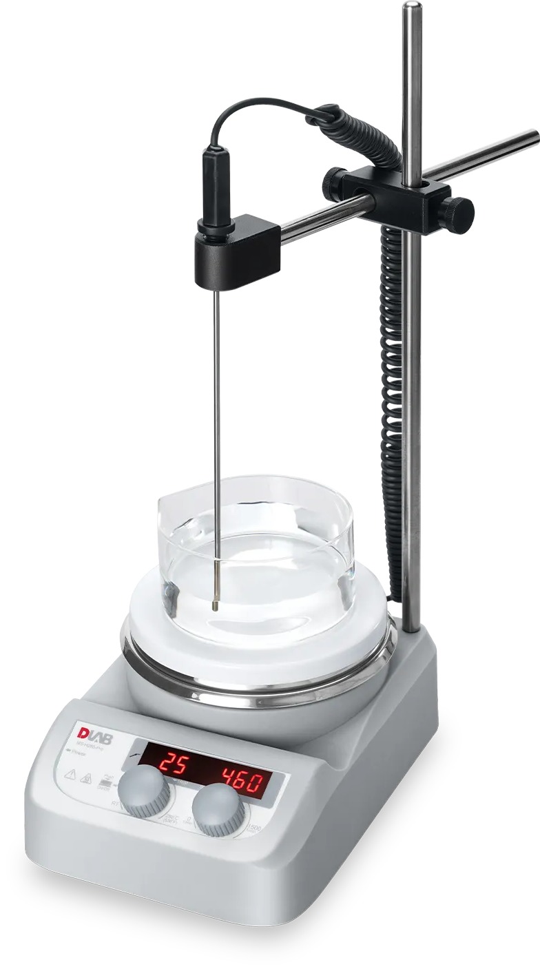 Цифровая магнитная мешалка с нагревом и светодиодным дисплеем DLAB MS-H280-Pro (200-1500 об/мин) — миниатюра 3