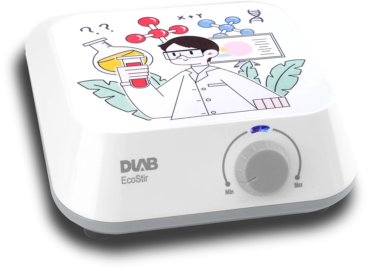 Мешалка магнитная с квадратной пластиной DLAB EcoStir (300-2000 об/мин) — миниатюра 2