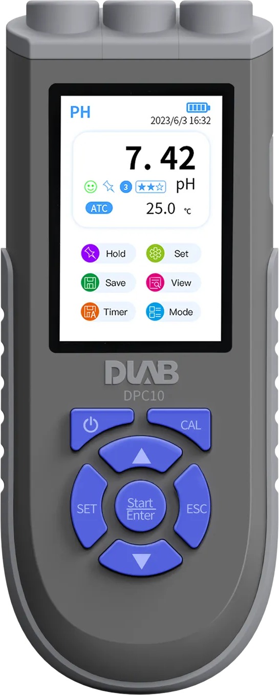 Портативный pH-метр/ОВП-метр/кондуктометр DLAB DPC10 (-2...+20 pH; -1999.9...+1999.9 мВ; 0...2000 мСм/см)