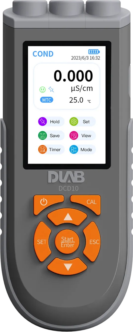 Портативный pH-метр/ОВП-метр/оксиметр/кондуктометр DLAB DPCD10 -2...+20 pH; -1999.9...+1999.9 мВ; 0...20 мг/л; 0...2000 мСм/см)